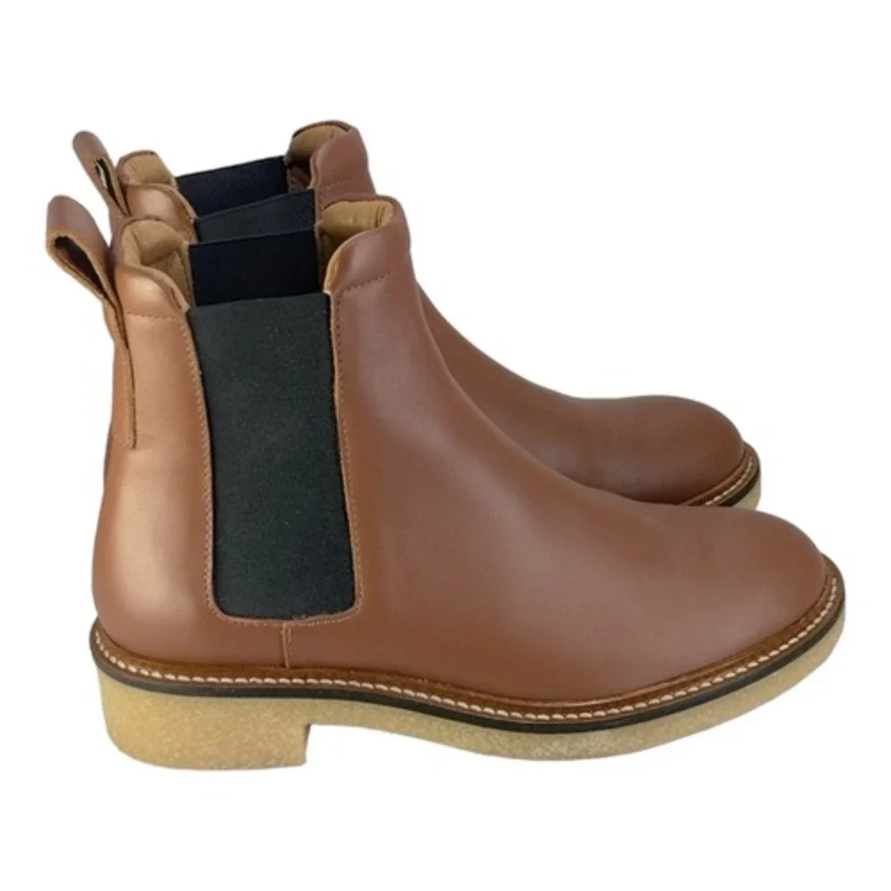 Everlane‎ The Italian Leather Chelsea Boot Tobacco Brown Womens Size 5
